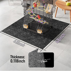 Wibeelee alfombra jaula aves: superficie felpa absorbente para humedad.