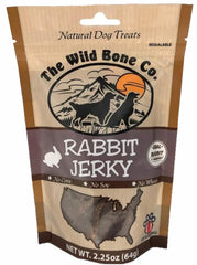 Wild Bone Company conejo tiras 2.25 oz: snack ideal para perros