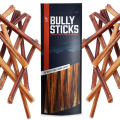 Wild Wolf Angus Bully Sticks con textura dura para masticar y satisfacción duradera