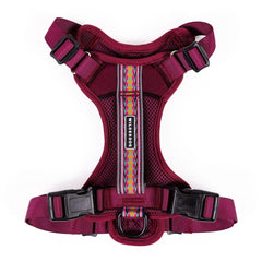 Arnés Wilderdog ligero y reflectante, vista frontal, ideal para paseos seguros.