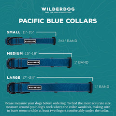 Collar Wilderdog color azul pacífico para aventuras al aire libre