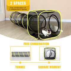 Wilwolfer tunel gatos malla portatil; espacio de juego versátil para exteriores.