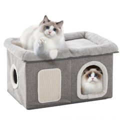 Windracing cama-gato-interior-amplia: descanso privado para tu gato.