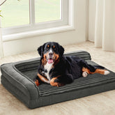 WindRACING cama ortopédica XXLarge gris ofrece soporte para articulaciones y descanso.