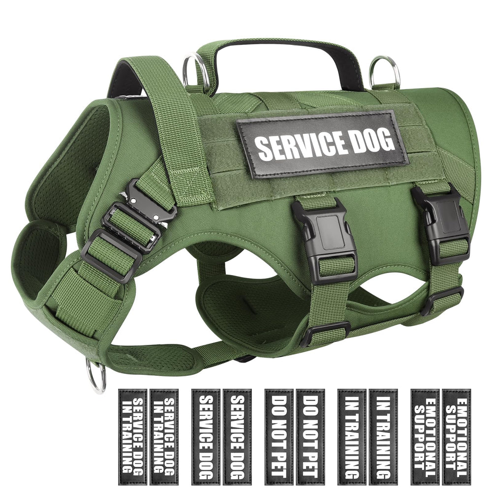 Arnés WINSEE para perro mediano con MOLLE y parches para personalización