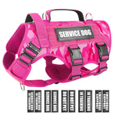 WINSEE arnés servicio perro molle doble lado, cómodo y adaptable para entrenamiento