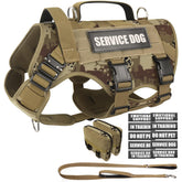 Arnés táctico WINSEE con MOLLE para perros grandes, ideal para trabajo y entrenamiento.