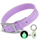 Collar Wisedog impermeable lilas para perros, ideal para días de lluvia.