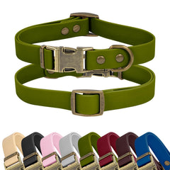Wisedog collar impermeable verde con cierre rápido para paseos secos