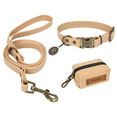 Wisedog collar y correa en color arena, ideal para paseos diarios