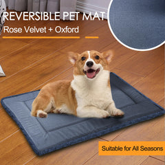 Cama ortopédica Wittop para perro en jaula, opción de descanso suave.