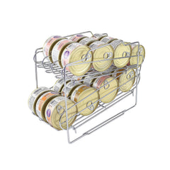 WIWIWISAM Organizador de latas para gatos, vista frontal con 24 latas