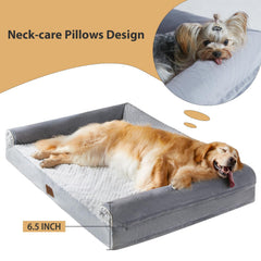 Bordes reforzados de la cama WNPETHOME para cuello y cabeza.