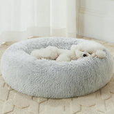 Cama donut WNPETHOME vista general, refugio cómodo para mascotas.