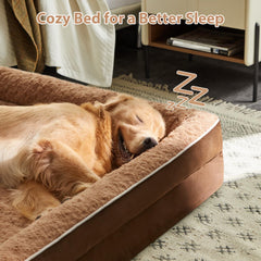 Cama WNPETHOME para perros grandes con espuma-alta-densidad para mayor apoyo.