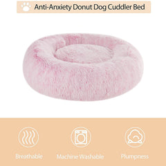 Cama WNPETHOME revestimiento-peluche-largo envuelve al perro con suavidad para un sueño reconfortante.
