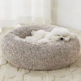Cama WNPETHOME rosquilla para perro grande, contacto suave y envolvente para dormir.
