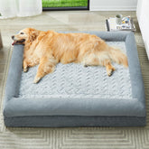 Cama para perro WNPETHOME XXXL, terciopelo suave y bordes de seguridad para mayor comodidad.