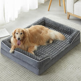 WNPETHOME cama ortopédica para perros grandes, vista frontal, soporte para cuello