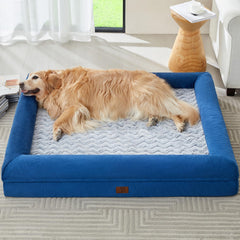 Cama WNPETHOME XXL con funda de terciopelo suave para descanso diario.