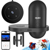 Wolmds alimentador automático con cámara 2.5K para ver el acuario en tiempo real.
