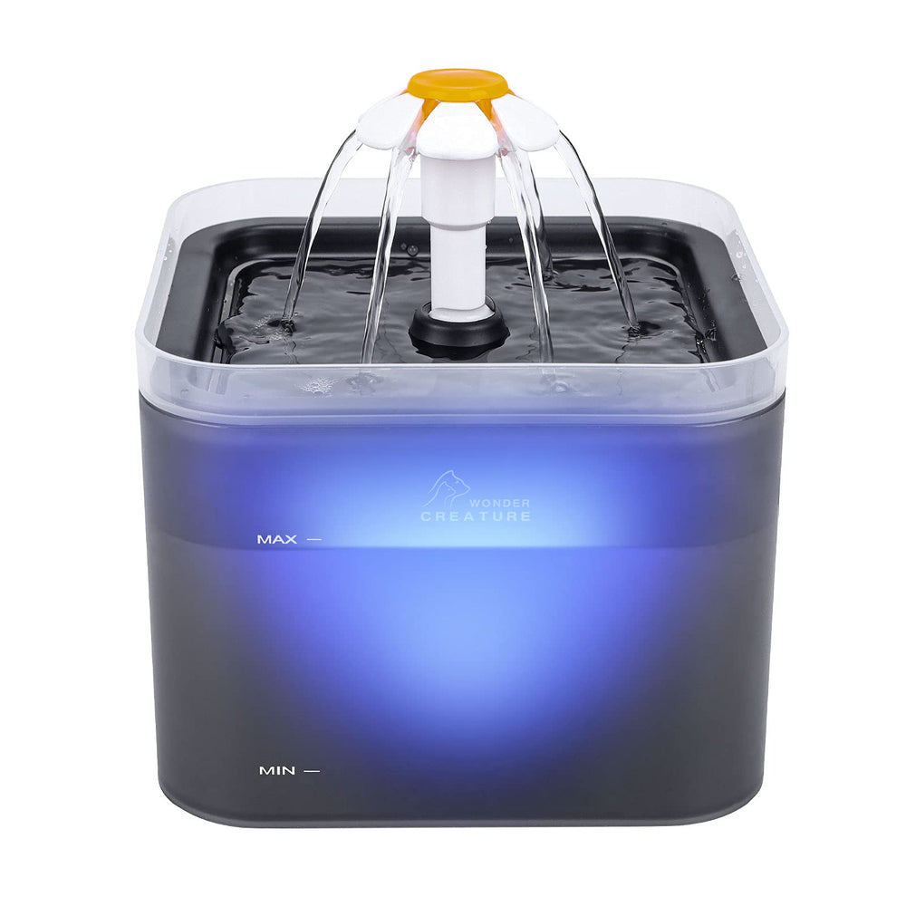 Wonder Creature bebedero para gatos con luz LED facilita ver el nivel de agua