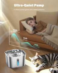 Wonder Creature fuente para gatos con capacidad de 2.2 litros para hidratar mascotas.