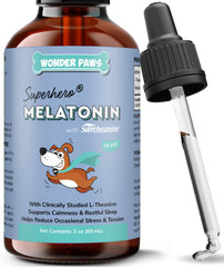 Wonder Paws melatonina para perros, gotas 2oz, promueven calma y sueño saludable.
