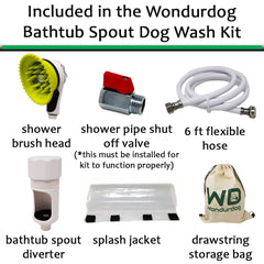 Wondurdog escudo de salpicaduras reduce salpicaduras durante el baño.