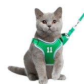 Arnés WONNABUY para perro, estilo baloncesto en verde, ideal para paseos