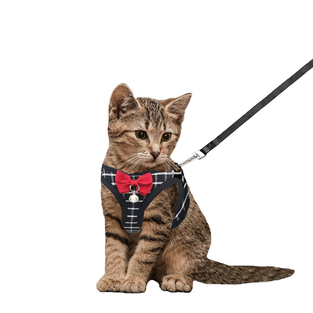 Arnés WONNABUY para gato de malla respirable, ideal para paseos cómodos.