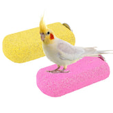 Wontee percha molienda amarilla para aves, ideal para ejercicio del pico y juego seguro.