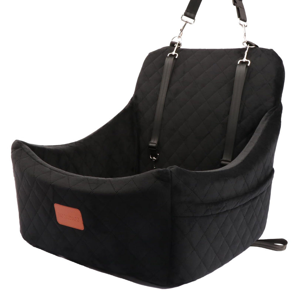 Asiento Wooaidagg para perro mediano en coche, seguridad y comodidad.
