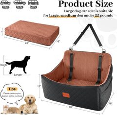 Wooaidagg correas de seguridad ajustables aseguran al perro sin distracciones.
