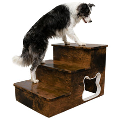 Woodsfeish escalera para perros grandes en cama alta, soporte estable para subir