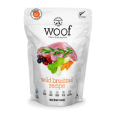 WOOF alimento deshidratado liofilizado Receta Brushtail Salvaje, ideal como topper sabroso.