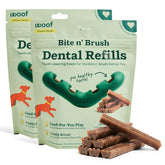 WOOF Bite n' Brush recargas-juguete-dental para cepillado divertido para perros