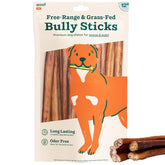 WOOF Bully Sticks paquete de 25 unidades de 12 pulgadas, recompensa duradera para perros.