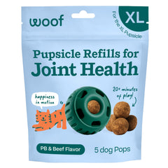 Woof Pupsicle para caderas y articulaciones, relleno de pops para movilidad y juego