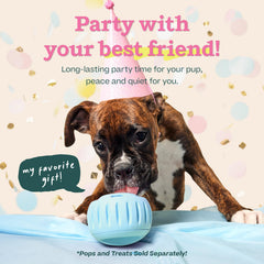 WOOF Party Pupsicle, apertura para rellenar sin derrames y limpieza rápida.