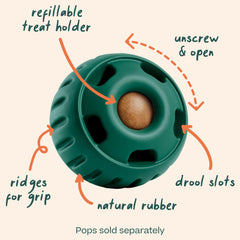 Pupsicle base estable-durable, evita vuelcos y mantiene la atención del perro.