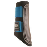 Bota Woof Wear de cepillado en azul océano, protección suave para la pierna del caballo.