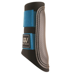 Bota Woof Wear de cepillado en azul océano, protección suave para la pierna del caballo.