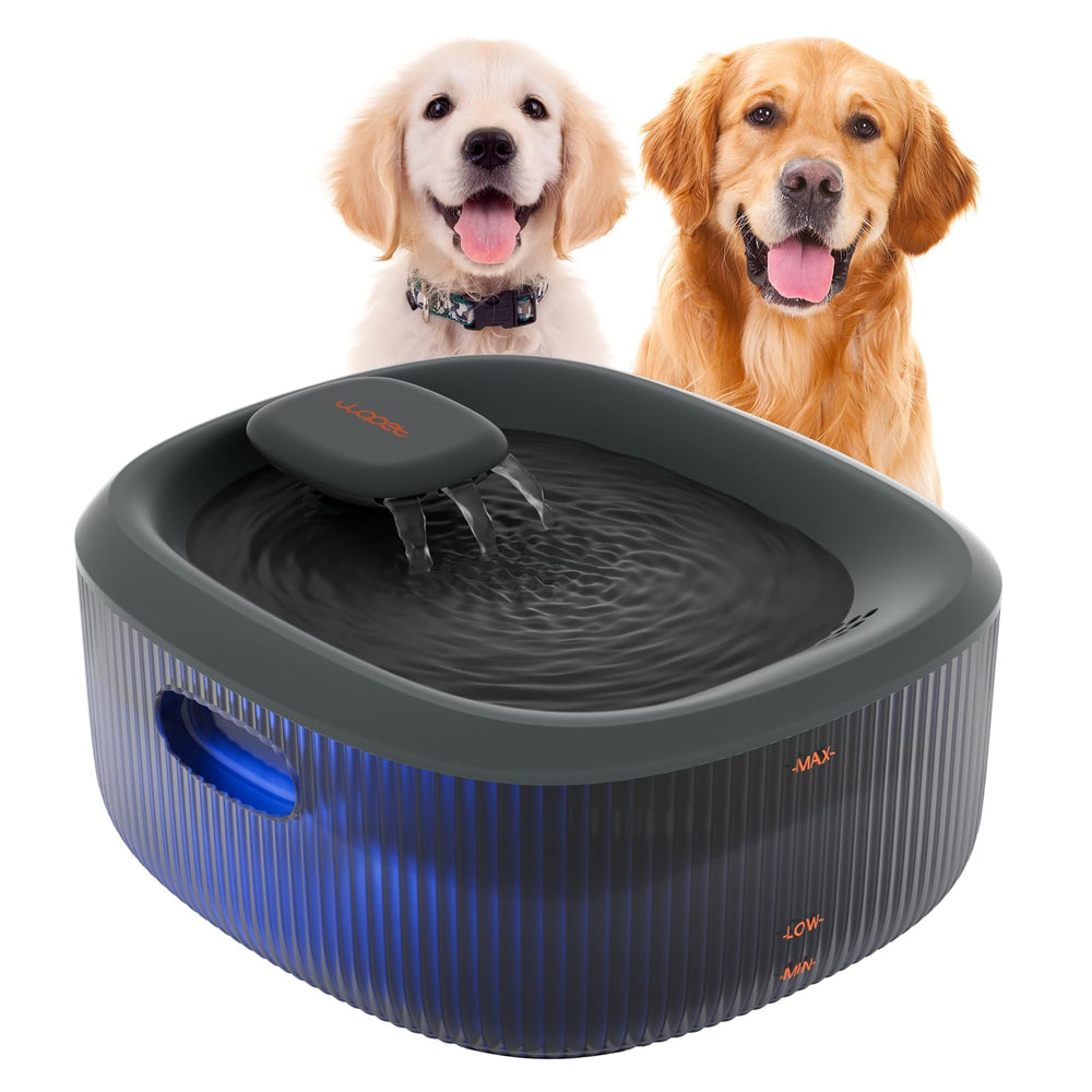 WOPET bebederero para perros grandes con ventana de nivel de agua para monitorear.