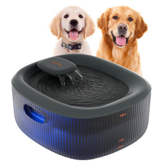 WOPET bebederero para perros grandes con ventana de nivel de agua para monitorear.