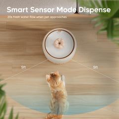 Dispensador de agua 3L de WOPET, suministro estable para gatos y perros.