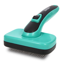 WOPQAEM cepillo auto limpiante para perro pelo largo facilita un acicalamiento suave y sin complicaciones.