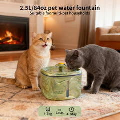 Woqucute fuente para mascotas de capacidad 2.5 L.