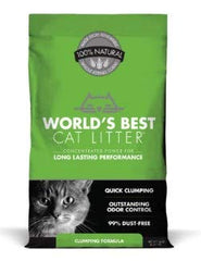 World’s Best Cat Litter Original Series 14 lb bolsa, control de olores duradero y recogida rápida.