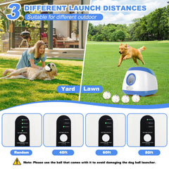 Lanzador automático para perros Wortade a 80 pies para sesiones largas en parques.